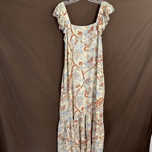 NEW House of Harlow 1960 Boho Maxi Dress SMALL Flutter Sleeves - w/ Pockets - Picture 5 of 10